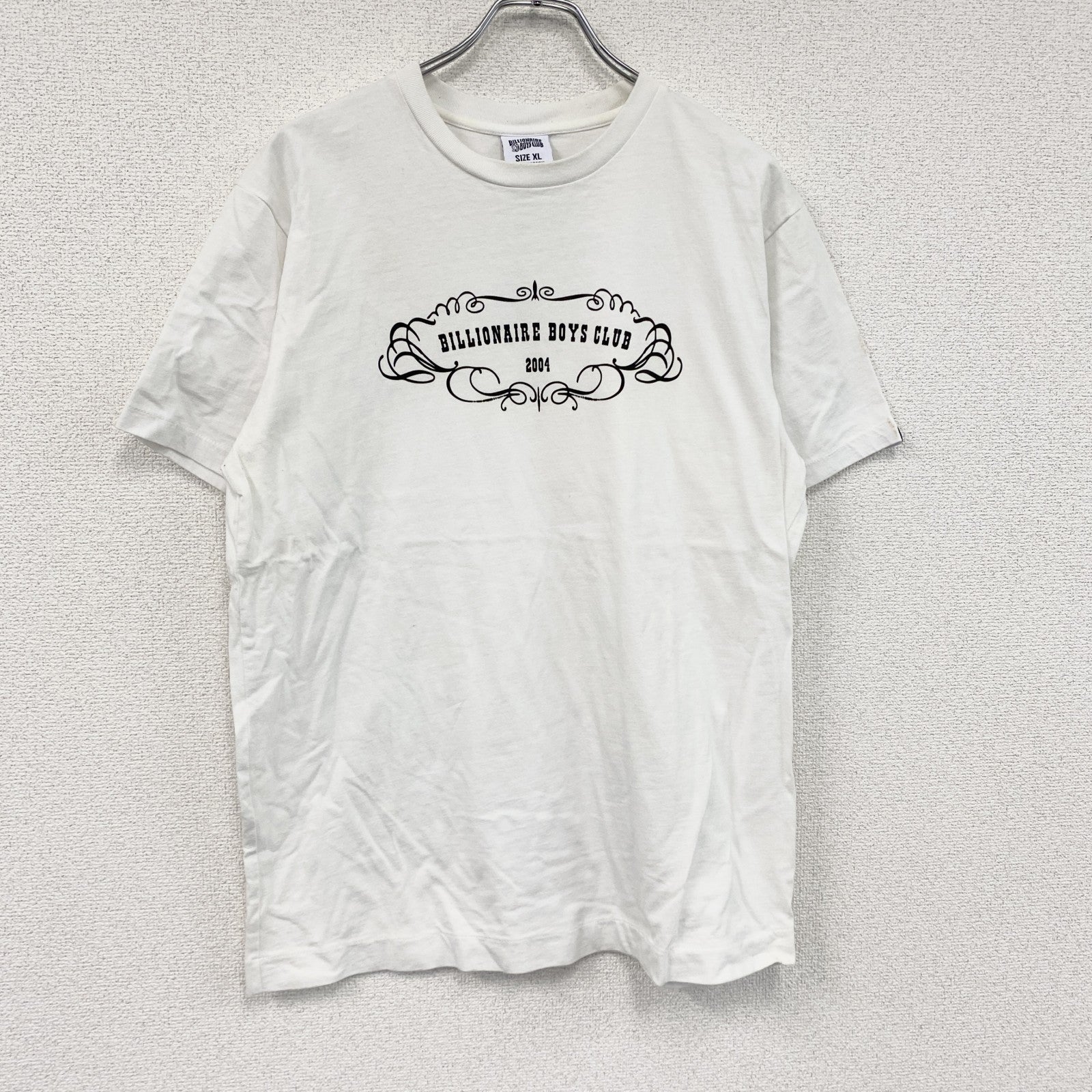 BILLIONAIRE BOYS CLUB　ビリオネアボーイズクラブ　半袖プリントTシャツ　白　ホワイト　XLサイズ　古着