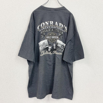 00s　HARLEY DAVIDSON　ハーレーダビッドソン　半袖プリントTシャツ　灰色　グレー　3XLサイズ