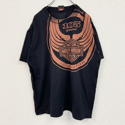 古着 used　00s　HARLEY DAVIDSON　ハーレーダビッドソン　半袖プリントTシャツ　黒　ブラック