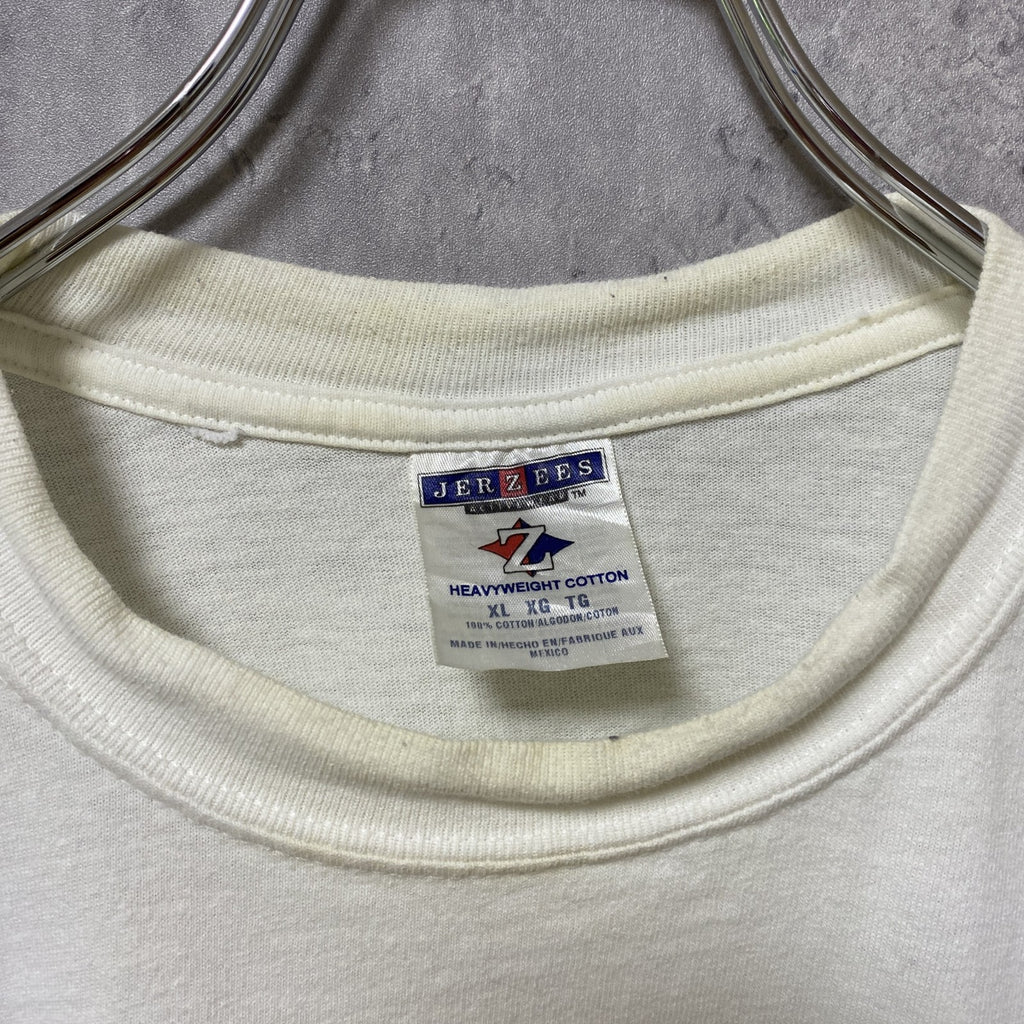 NFL　Super Bowl　アメフト　半袖プリントTシャツ　白　ホワイト　レトロ　クルーネック　オーバーサイズ　古着