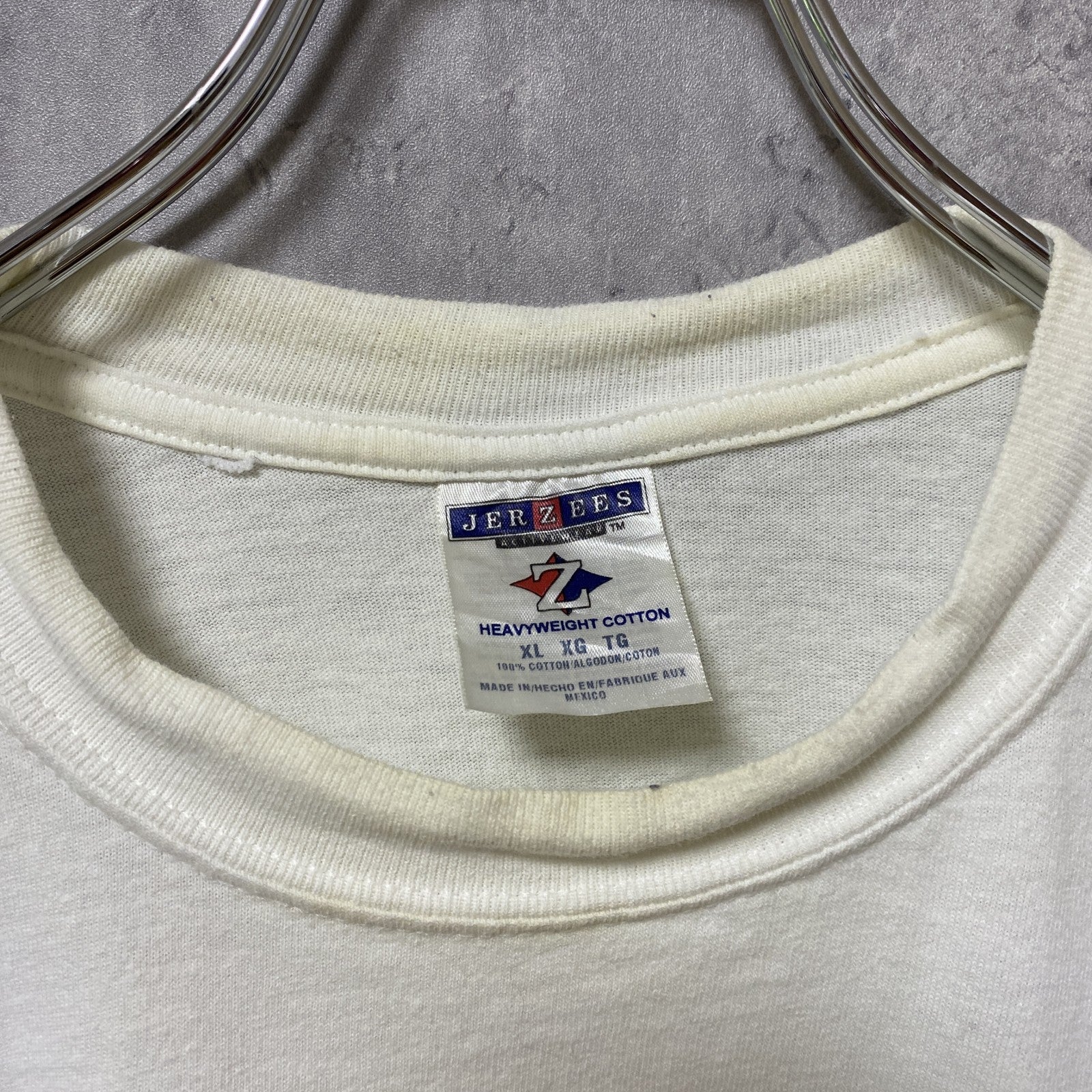 NFL　Super Bowl　アメフト　半袖プリントTシャツ　白　ホワイト　レトロ　クルーネック　オーバーサイズ　古着