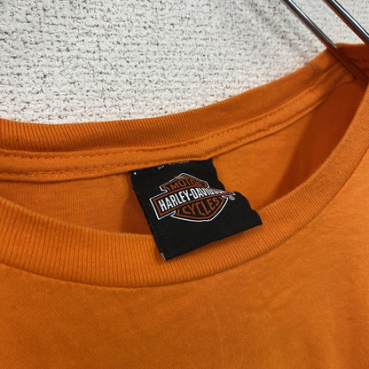 HARLEY DAVIDSON　ハーレーダビッドソン　半袖プリントTシャツ　オレンジ　2XLサイズ
