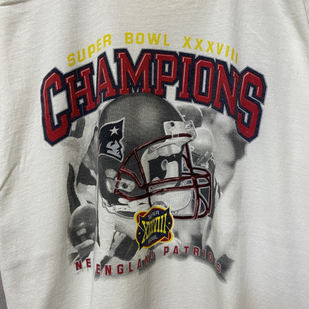 NFL　Super Bowl　アメフト　半袖プリントTシャツ　白　ホワイト　レトロ　クルーネック　オーバーサイズ　古着