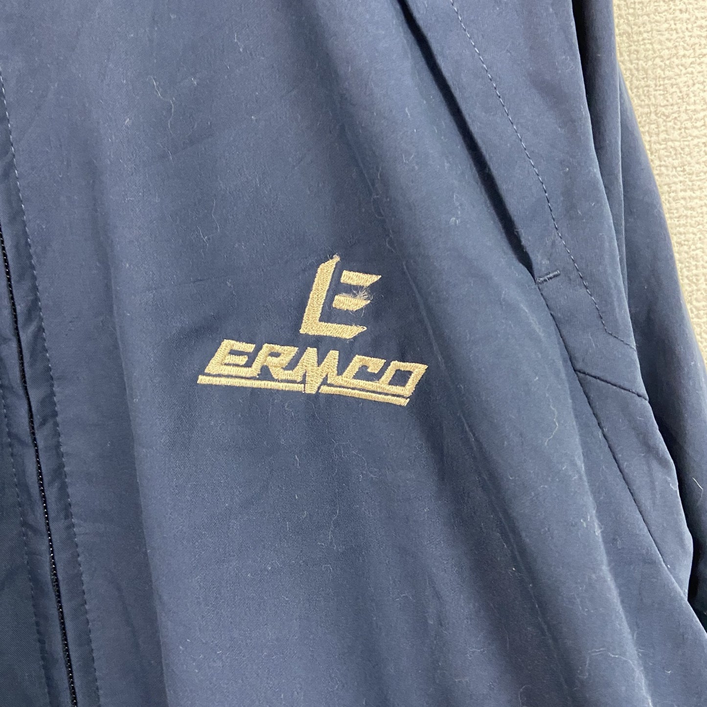 古着 used　NIKE GOLF　ナイキゴルフ　フルジップナイロンジャケット　紺　ネイビー　Lサイズ