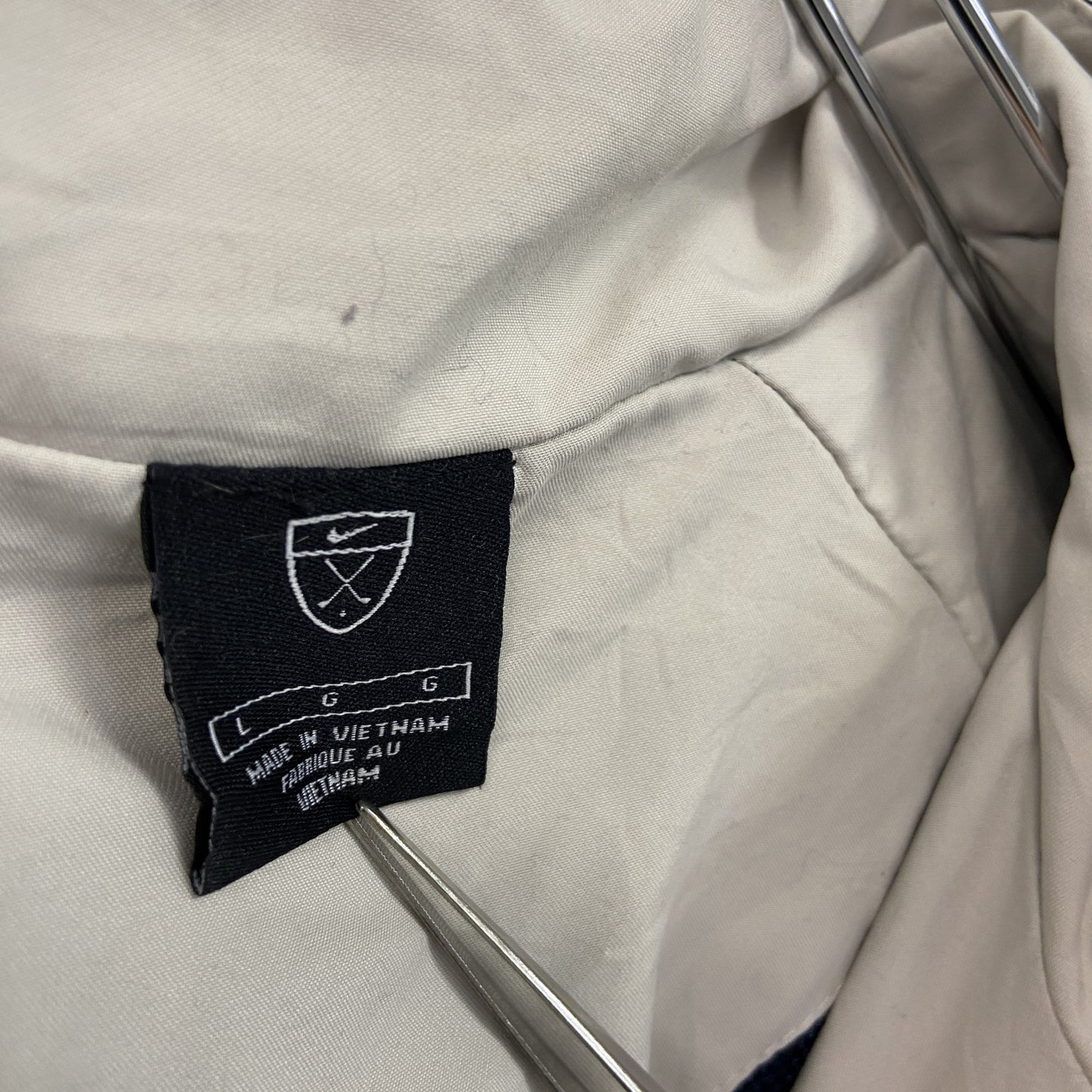 古着 used　NIKE GOLF　ナイキゴルフ　フルジップナイロンジャケット　紺　ネイビー　Lサイズ