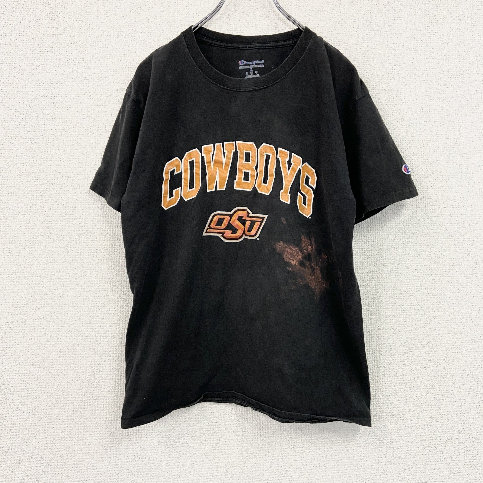 Champion　チャンピオン　NFL　Dallas Cowboys　半袖プリントTシャツ　現行　黒　ブラック　Mサイズ　古着