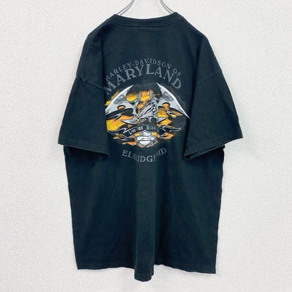 HARLEY DAVIDSON　ハーレーダビッドソン　半袖プリントTシャツ　黒　ブラック　2XLサイズ