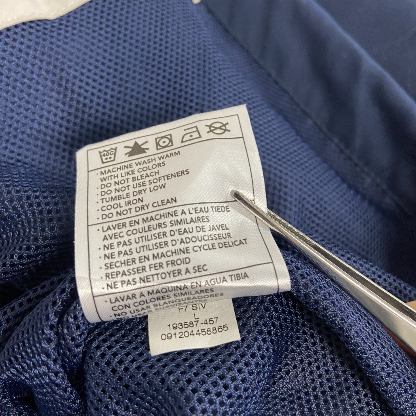 古着 used　NIKE GOLF　ナイキゴルフ　フルジップナイロンジャケット　紺　ネイビー　Lサイズ