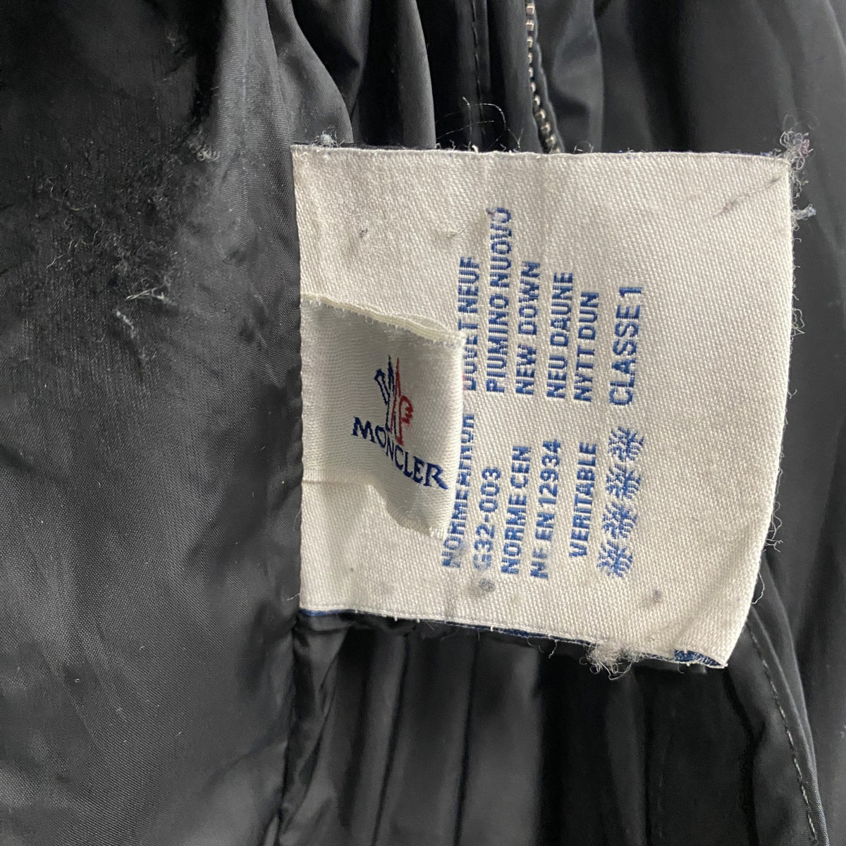 MONCLER　モンクレール　ダウンジャケット　ダウン90%　黒　ブラック　00サイズ　古着