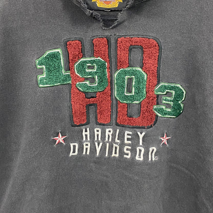 90s～　HARLEY DAVIDSON　ハーレーダビッドソン　スウェット/トレーナー　ヴィンテージ　黒　ブラック　Lサイズ
