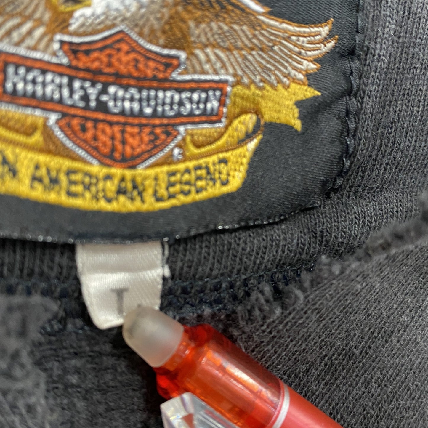 90s～　HARLEY DAVIDSON　ハーレーダビッドソン　スウェット/トレーナー　ヴィンテージ　黒　ブラック　Lサイズ