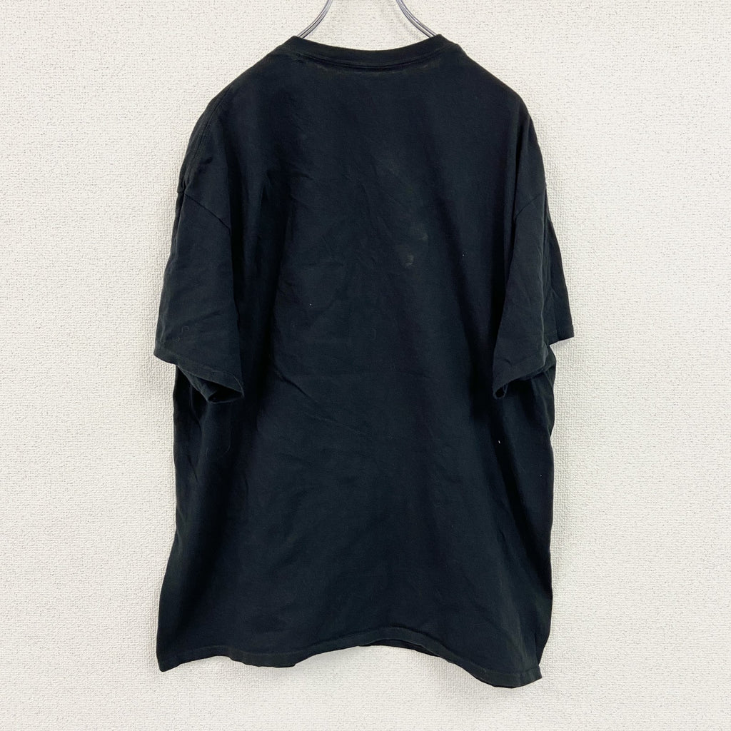 GILDAN　ギルダン　半袖プリントTシャツ　人物T　誰やねん　黒　ブラック　XLサイズ　古着