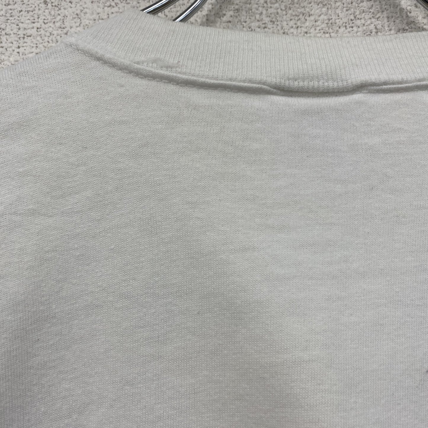 90s　Disney　ディズニー　ミッキーマウス　半袖プリントTシャツ　ヴィンテージ　シングルステッチ　白　ホワイト