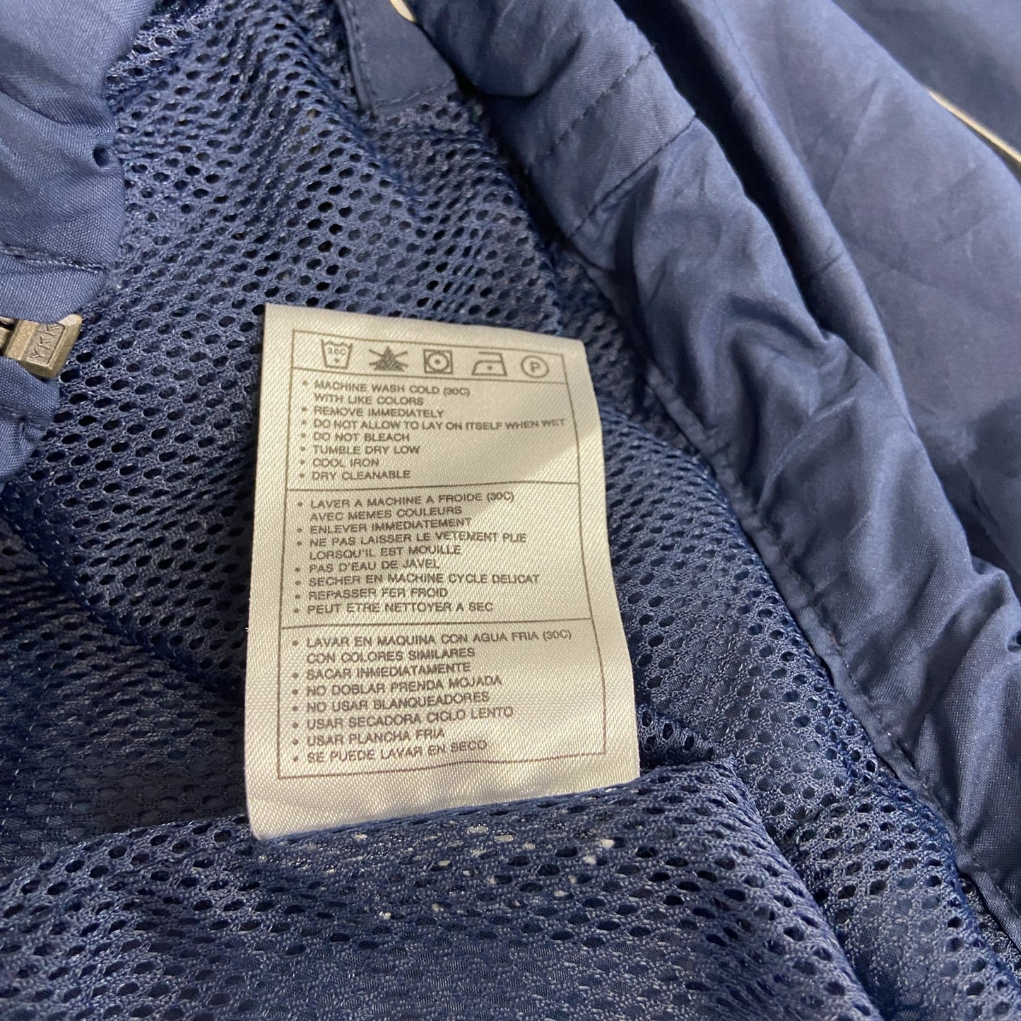 古着 used　NIKE GOLF　ナイキゴルフ　フルジップナイロンジャケット　紺　ネイビー　Lサイズ