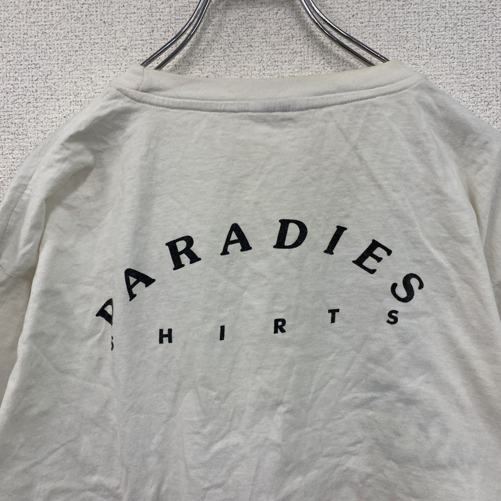 古着 used　90s　PARADIES　半袖プリントTシャツ　エロT　ヴィンテージ　白　ホワイト　