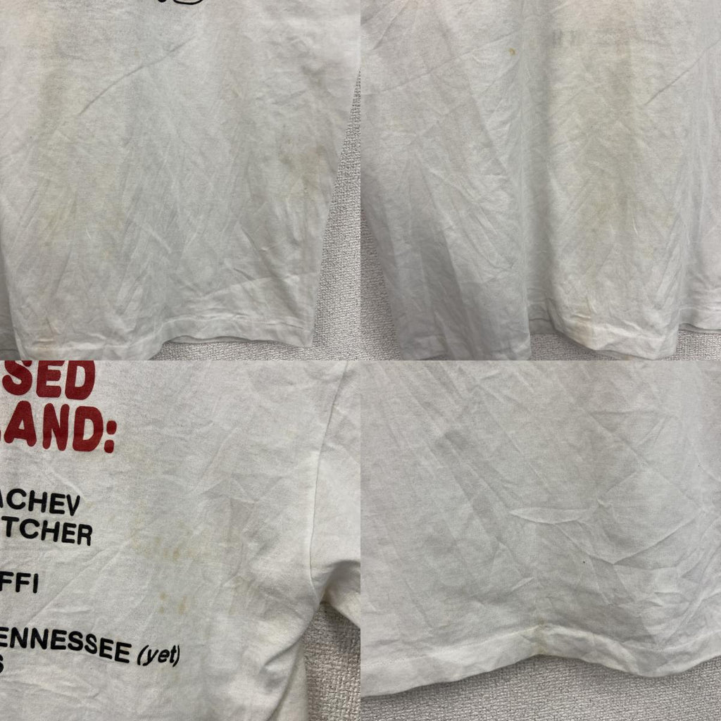 80s～　Selec-T　エリザベス世　半袖Tシャツ　メッセージT　シングルステッチ　ヴィンテージ　白　ホワイト　XLサイズ　古着