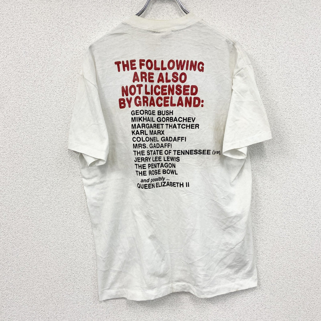 80s～　Selec-T　エリザベス世　半袖Tシャツ　メッセージT　シングルステッチ　ヴィンテージ　白　ホワイト　XLサイズ　古着