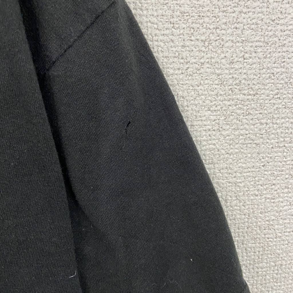 00s　Hanes　ヘインズ　半袖スポーツプリントTシャツ　フットボール　ヴィンテージ　黒　ブラック　Lサイズ　古着