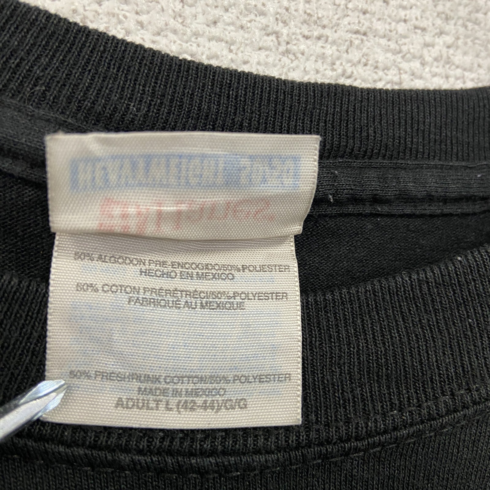 00s　Hanes　ヘインズ　半袖スポーツプリントTシャツ　フットボール　ヴィンテージ　黒　ブラック　Lサイズ　古着