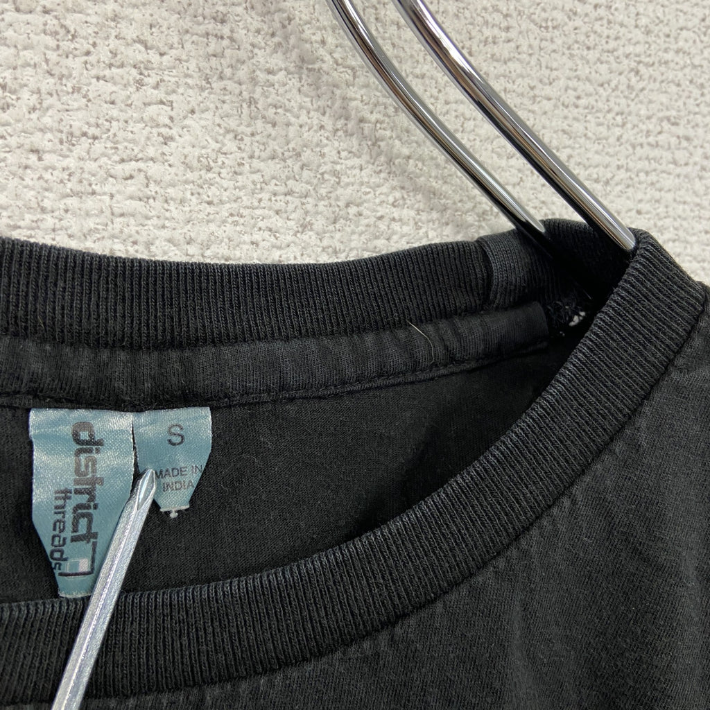 district　半袖カレッジプリントTシャツ　パロディT　アビイ・ロード　インディアナ大学　黒　ブラック　Sサイズ　古着