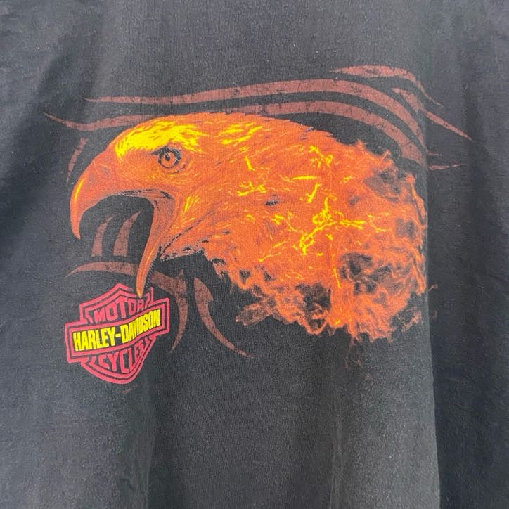 HARLEY DAVIDSON　ハーレーダビッドソン　半袖プリントTシャツ　黒　ブラック　XLサイズ