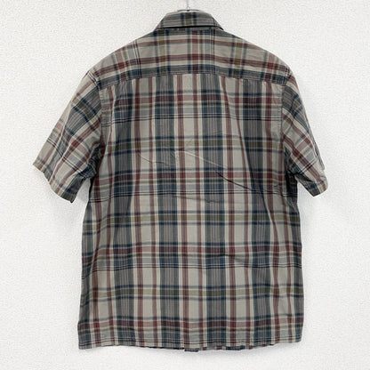 00s　OLD GAP　オールドギャップ　半袖チェックシャツ　ヴィンテージ　マルチカラー　茶　ブラウン　Mサイズ