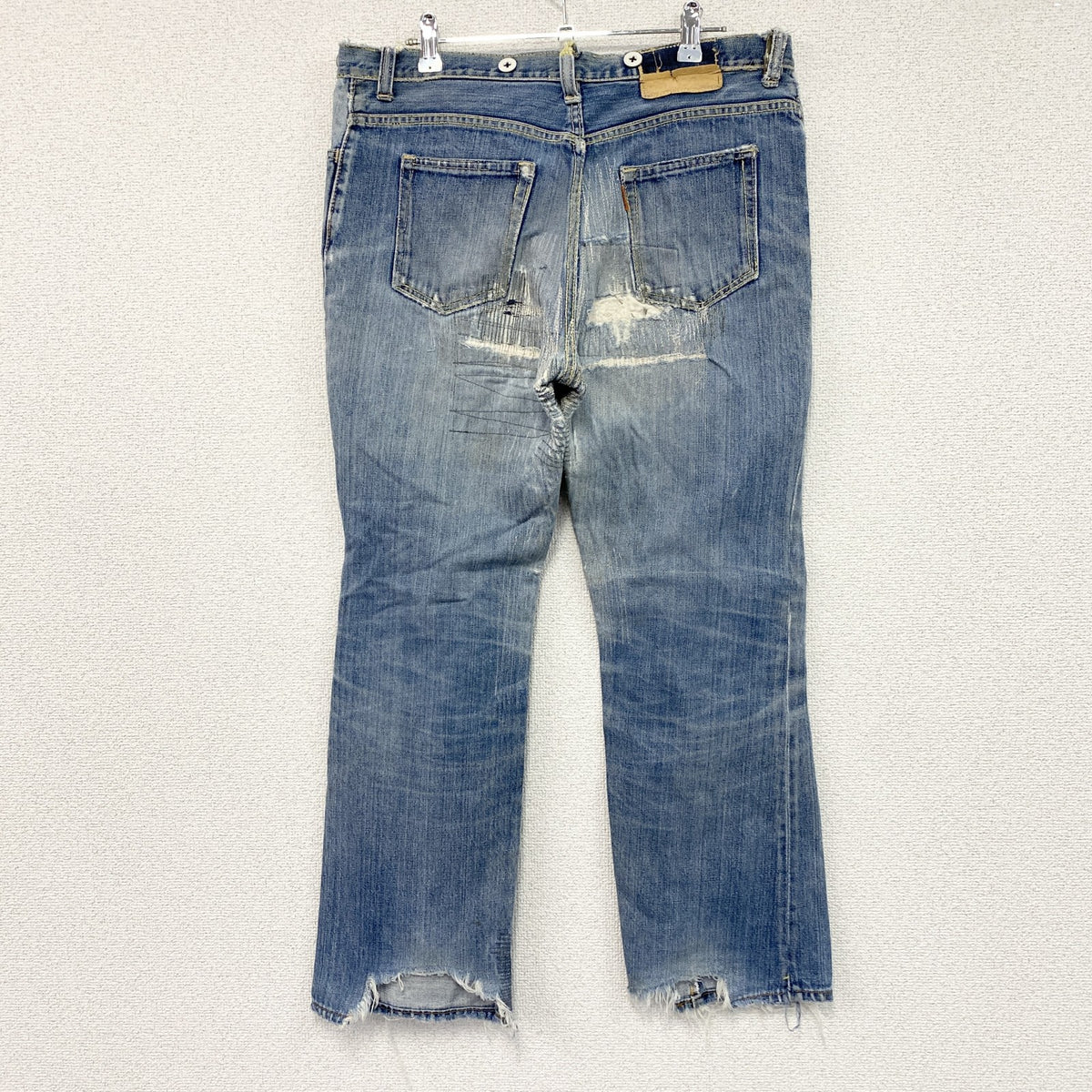 ELJOHN　エルジョン　ダメージデニムパンツ/ジーンズ　縦落ち　フェード　ジップフライ　インディゴ メンズ 古着