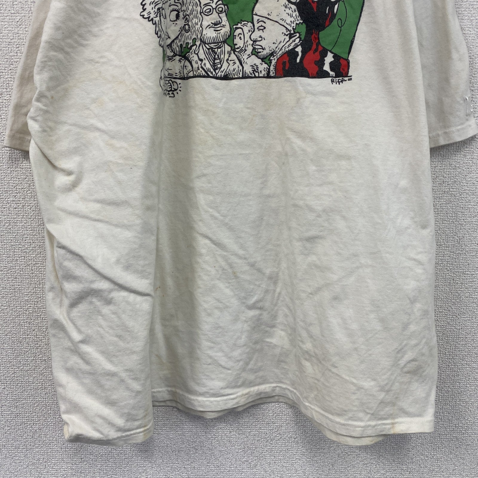 古着 used　～00s　listen　ア・トライブ・コールド・クエスト　半袖プリントTシャツ　ラップT　ホワイト　2XLサイズ　