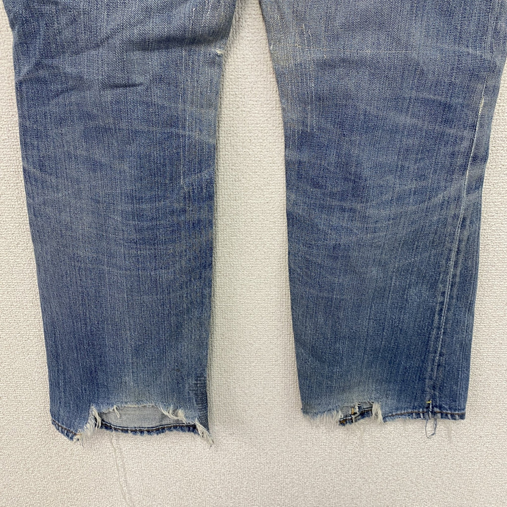ELJOHN　エルジョン　ダメージデニムパンツ/ジーンズ　縦落ち　フェード　ジップフライ　インディゴ メンズ 古着