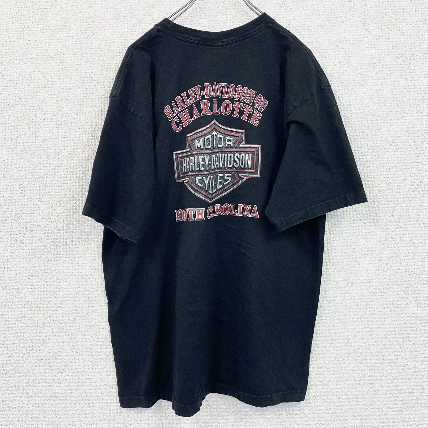 HARLEY DAVIDSON　ハーレーダビッドソン　半袖プリントTシャツ　黒　ブラック　XLサイズ