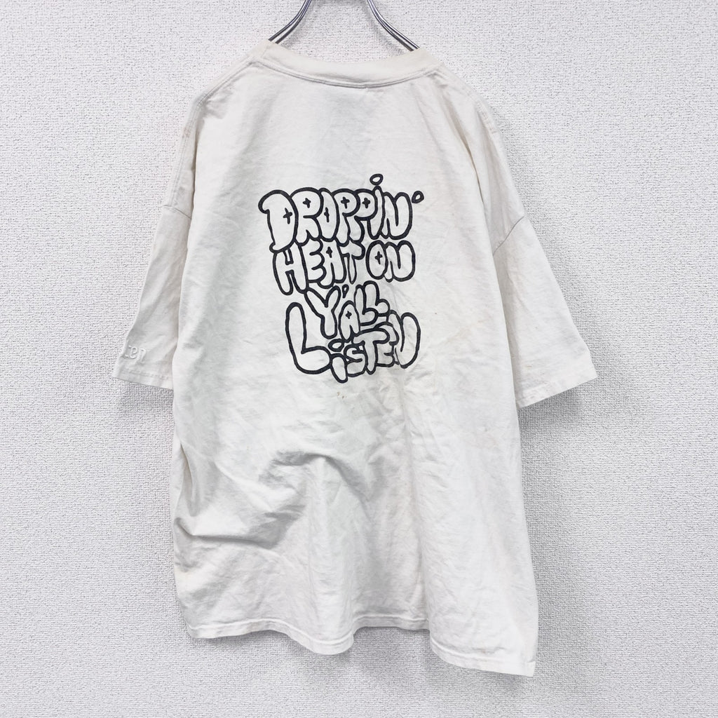 古着 used　～00s　listen　ア・トライブ・コールド・クエスト　半袖プリントTシャツ　ラップT　ホワイト　2XLサイズ　