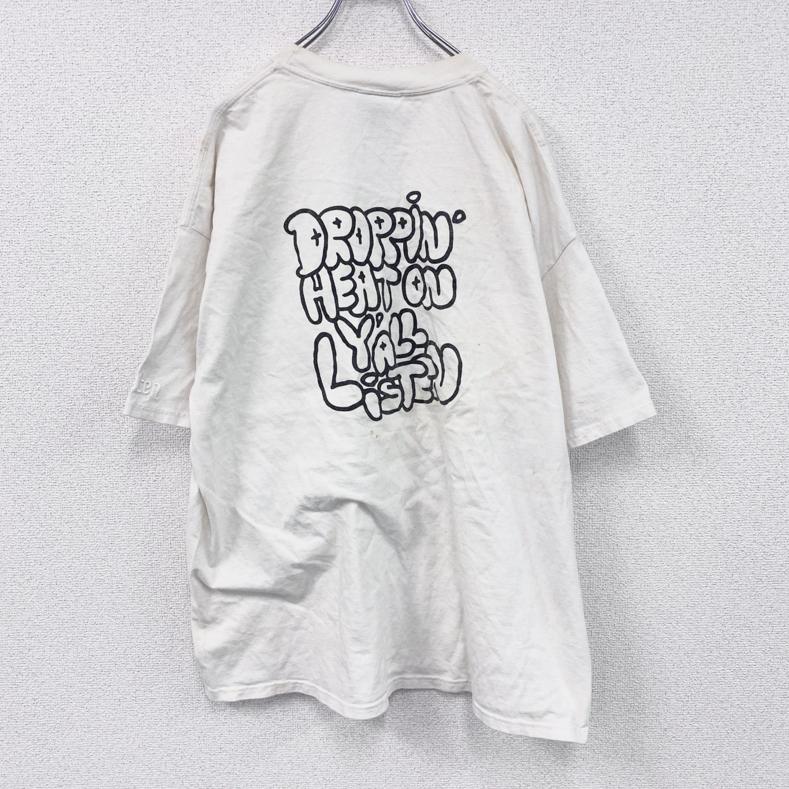 古着 used　～00s　listen　ア・トライブ・コールド・クエスト　半袖プリントTシャツ　ラップT　ホワイト　2XLサイズ　
