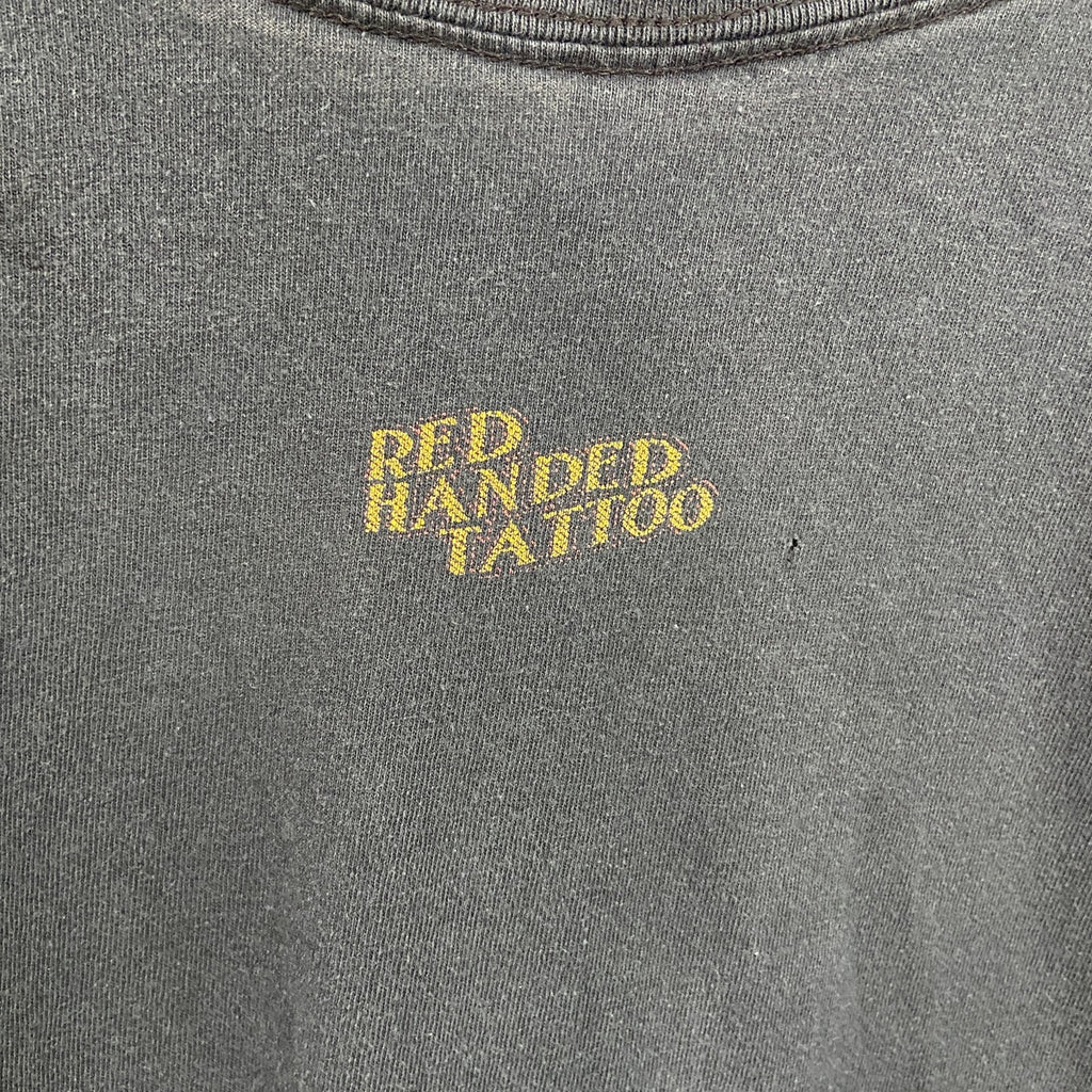 GILDAN　ギルダン　半袖プリントTシャツ　TATTOO　タトゥーショップ　デカロゴ　黒　ブラック　Lサイズ　古着
