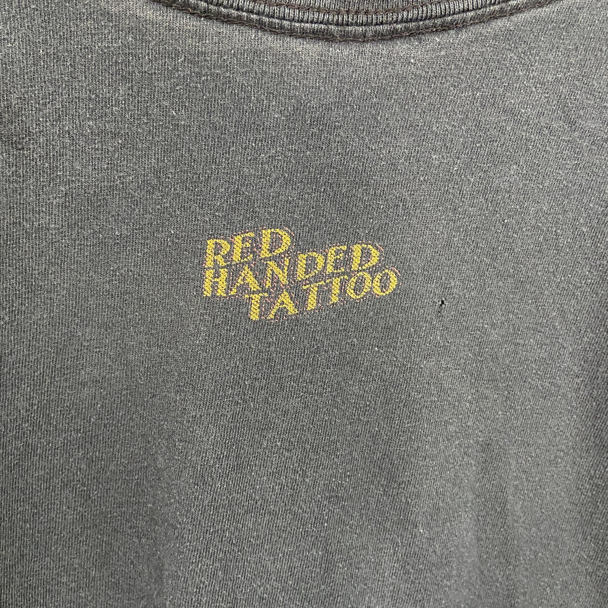 GILDAN　ギルダン　半袖プリントTシャツ　TATTOO　タトゥーショップ　デカロゴ　黒　ブラック　Lサイズ　古着