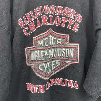 HARLEY DAVIDSON　ハーレーダビッドソン　半袖プリントTシャツ　黒　ブラック　XLサイズ