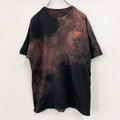 Hanes　ヘインズ　半袖プリントTシャツ　ポケット付き　ワンポイント　ブリーチ加工　黒　ブラック　Lサイズ　古着