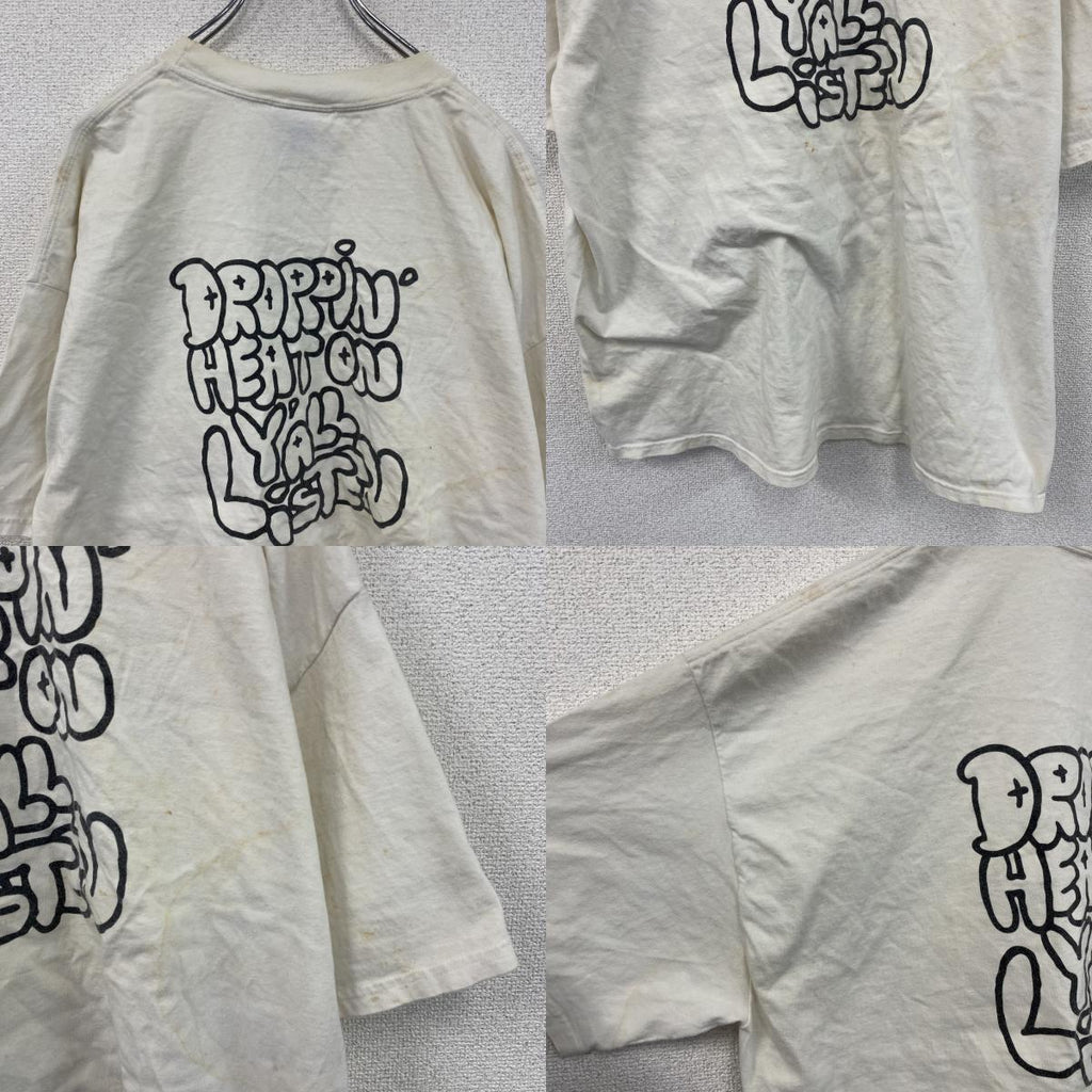 古着 used　～00s　listen　ア・トライブ・コールド・クエスト　半袖プリントTシャツ　ラップT　ホワイト　2XLサイズ　