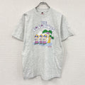 90s　FRUIT OF THE LOOM　フルーツオブザルーム　半袖プリントTシャツ　グレー　灰色　Mサイズ　　ヴィンテージ　古着