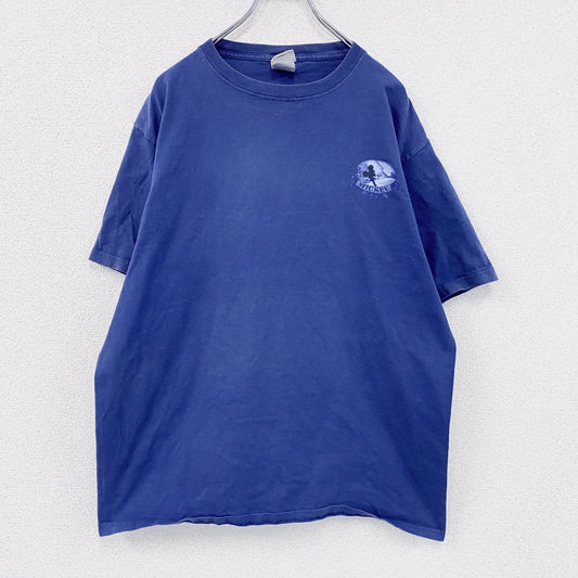 90s～　Disney　ディズニー　Mickey　ミッキー　半袖プリントTシャツ　ネイビー　Lサイズ　