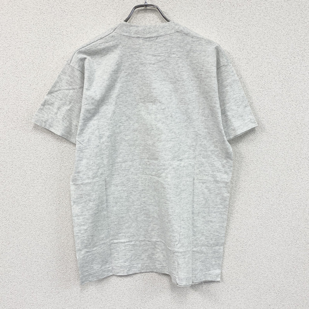 90s　FRUIT OF THE LOOM　フルーツオブザルーム　半袖プリントTシャツ　グレー　灰色　Mサイズ　　ヴィンテージ　古着