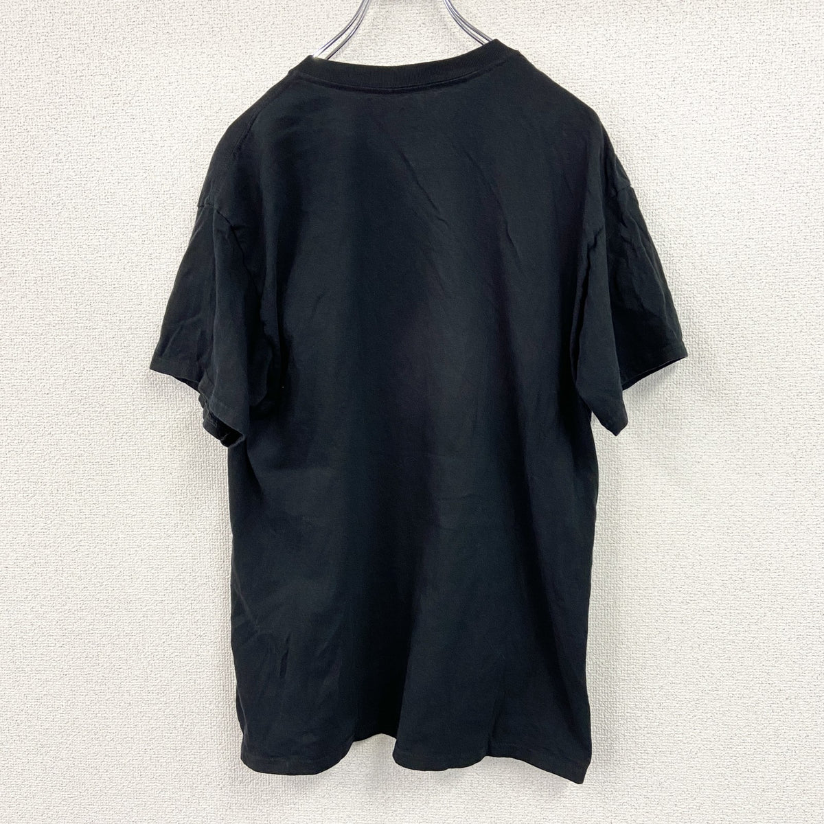 GILDAN　ギルダン　半袖プリントTシャツ　人物T　誰やねん　黒　ブラック　Lサイズ　古着