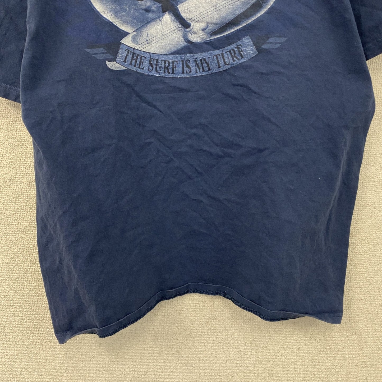 90s～　Disney　ディズニー　Mickey　ミッキー　半袖プリントTシャツ　ネイビー　Lサイズ　