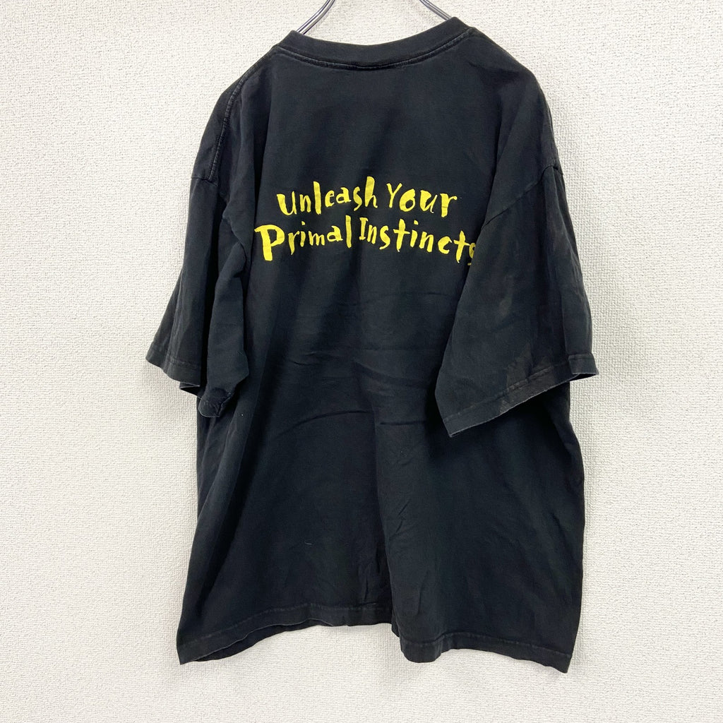 00s　ROYAL AVALON　半袖プリントTシャツ　6連プリント　両面プリント　ヴィンテージ　黒　ブラック　XLサイズ　古着