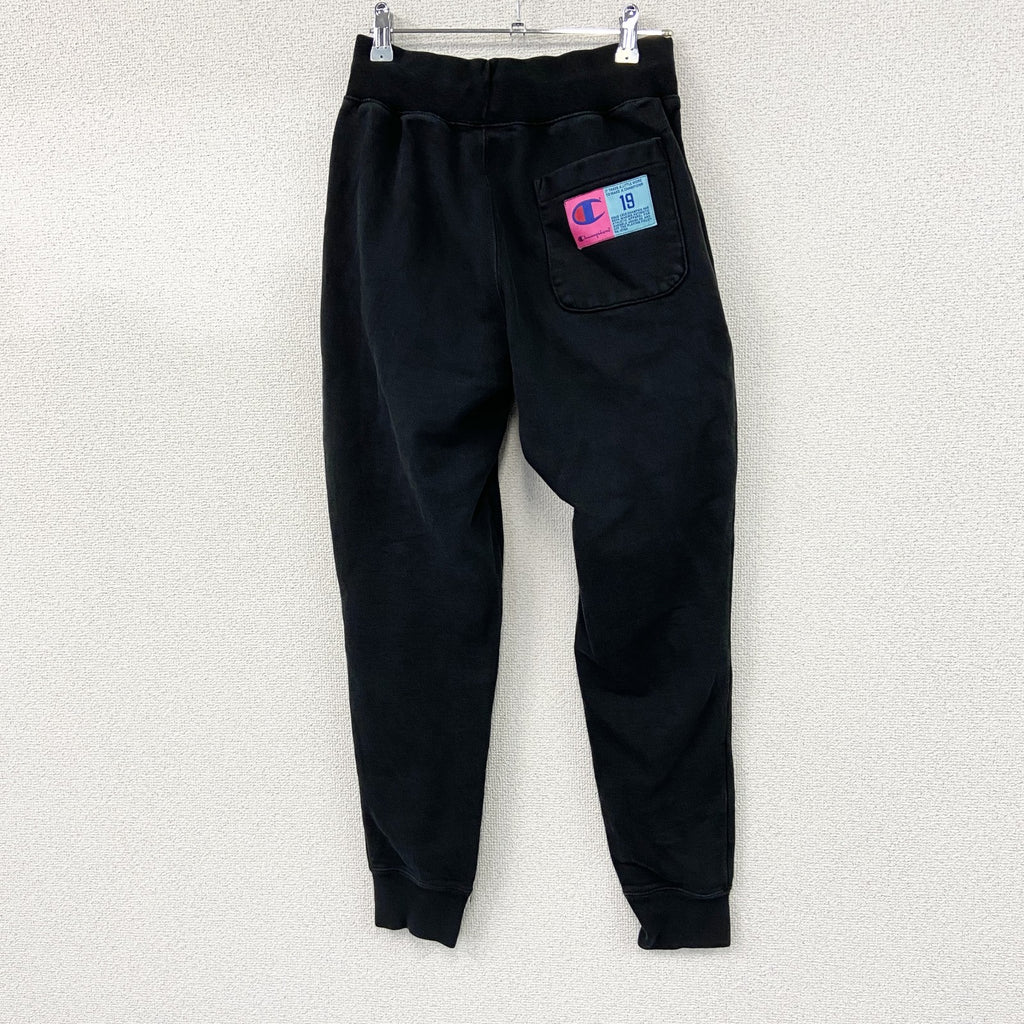 Champion　チャンピオン　リバースウィーブ　スウェットパンツ　ヘビーウエイト　デカロゴ　現行　黒　ブラック　Sサイズ　古着