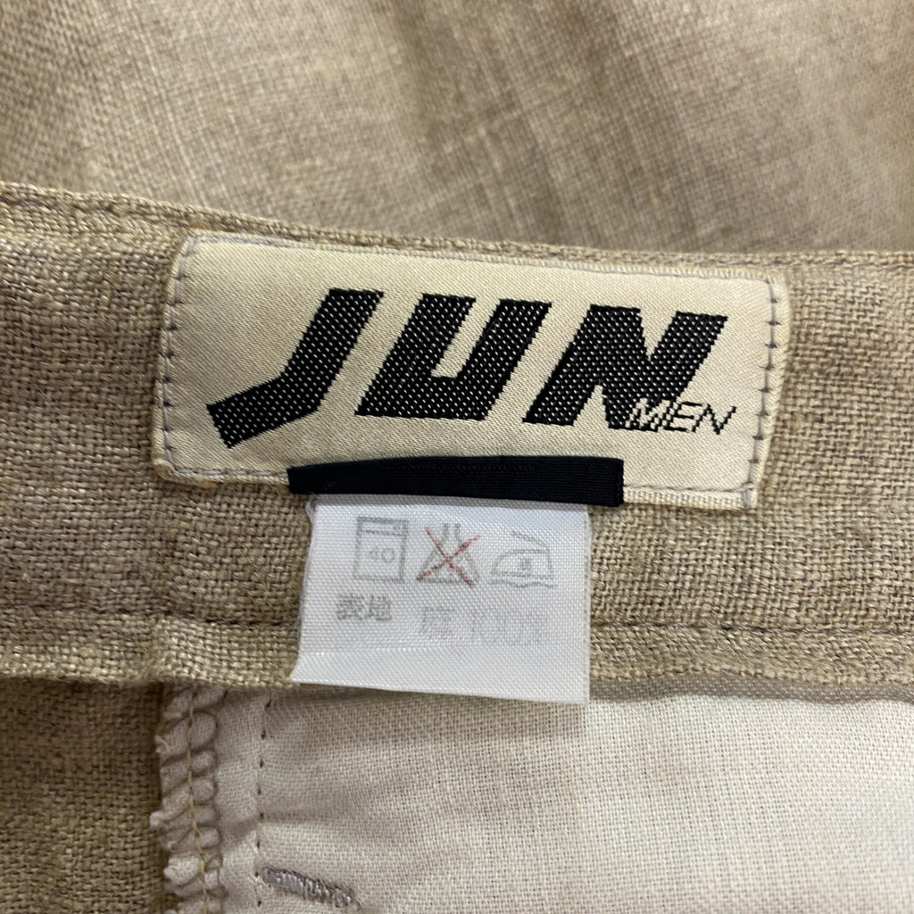 JUN MEN　ジュンメン　リネンパンツ　茶色　ブラウン　82サイズ　古着