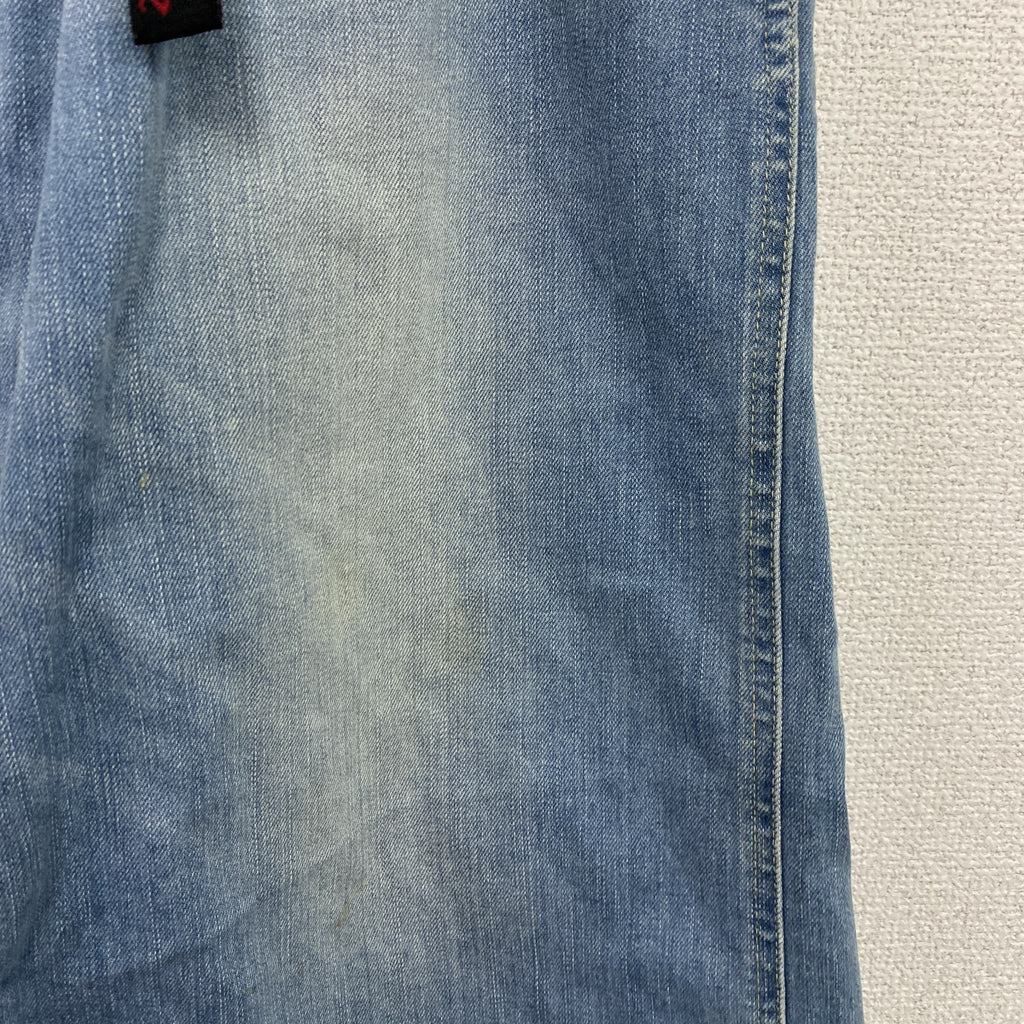 GRAMICCI　グラミチ　ワイドデニムパンツ/ジーンズ　バギーパンツ　フェード　縦落ち　ジップフライ　インディゴ　Fサイズ
