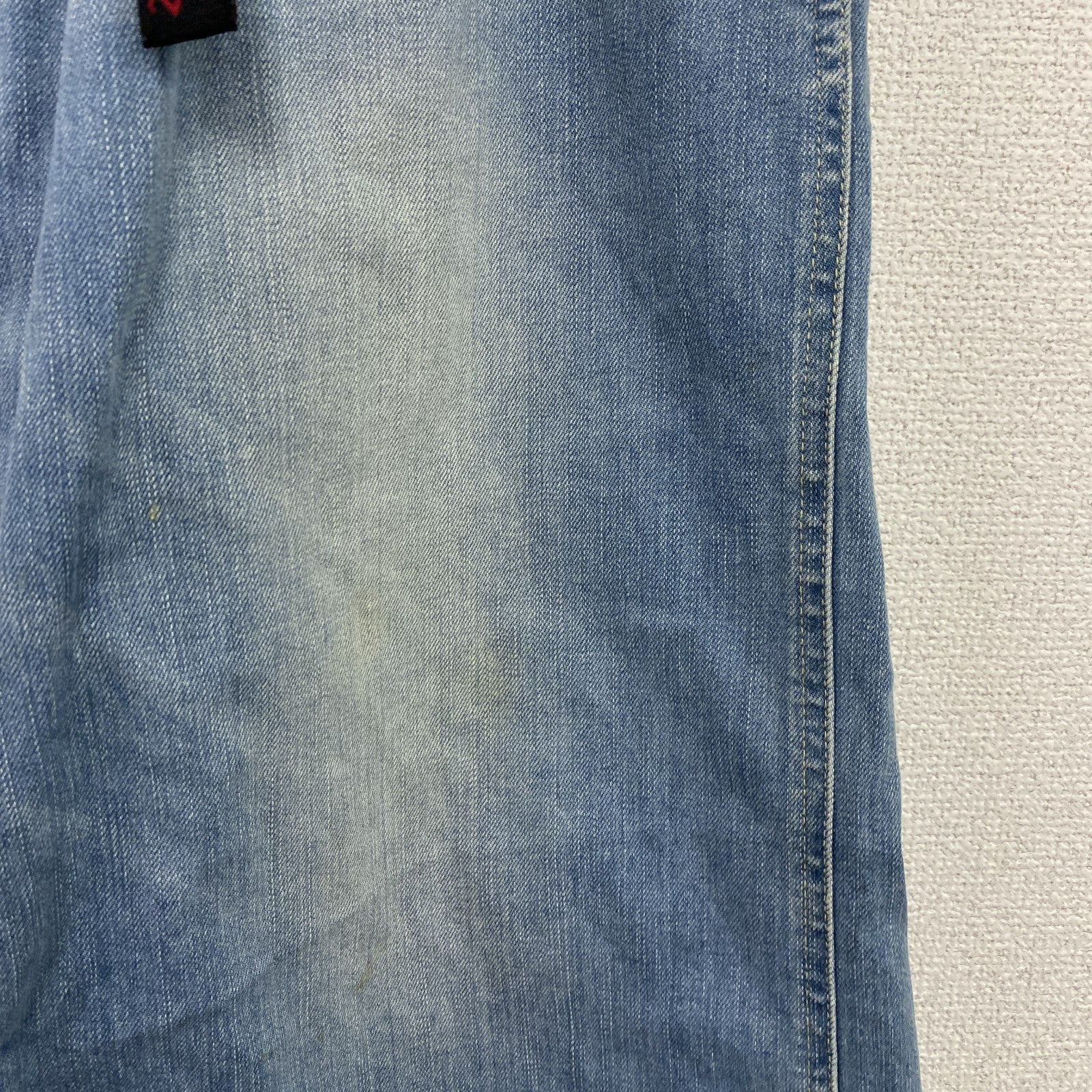 GRAMICCI　グラミチ　ワイドデニムパンツ/ジーンズ　バギーパンツ　フェード　縦落ち　ジップフライ　インディゴ　Fサイズ