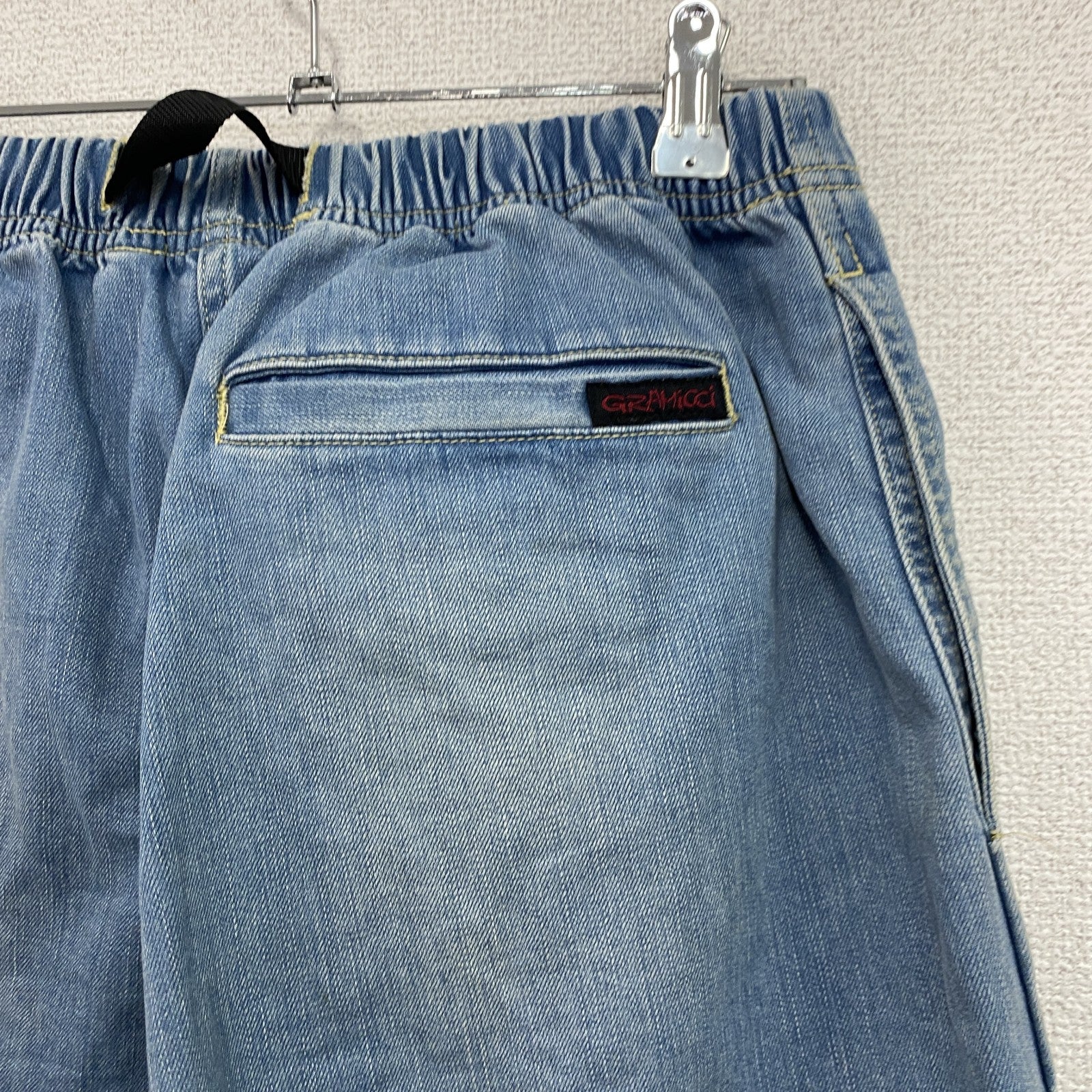 GRAMICCI　グラミチ　ワイドデニムパンツ/ジーンズ　バギーパンツ　フェード　縦落ち　ジップフライ　インディゴ　Fサイズ