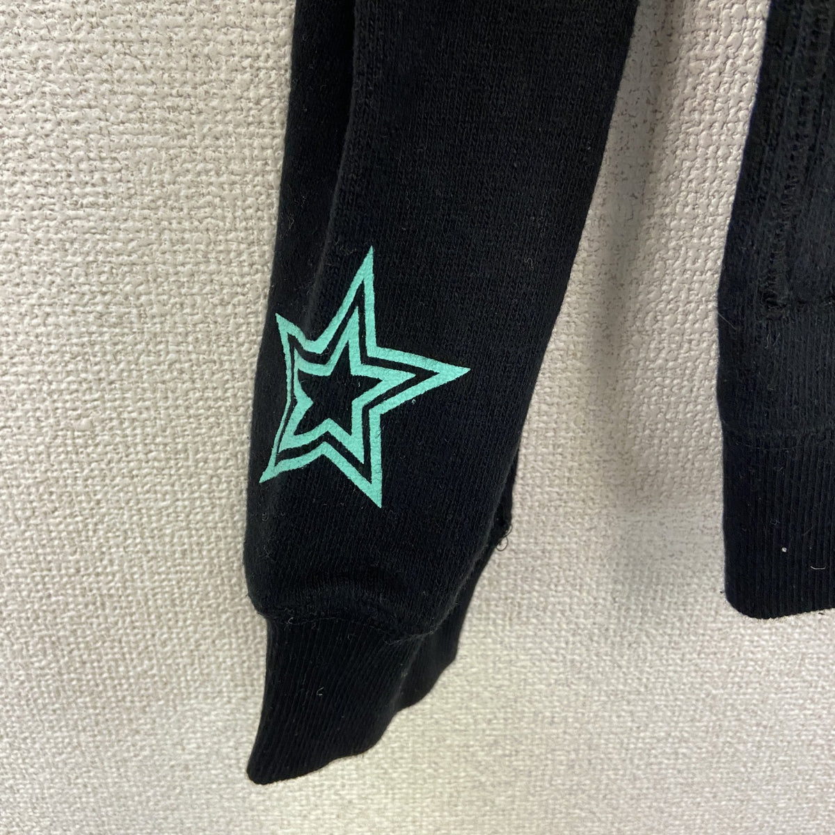 X-girl　エックスガール　フルジップスウェットパーカー/フーディー　星　star　黒　ブラック　2サイズ　古着