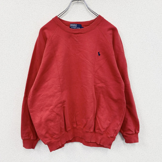 90s　Polo by Ralph Lauren　ポロバイラルフローレン　スウェット/トレーナー　レッド　Lサイズ